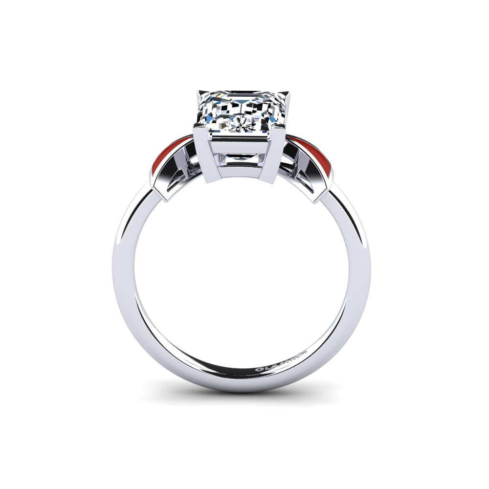 Argent Blanc Bague de fiançailles Fratina - Emerald
