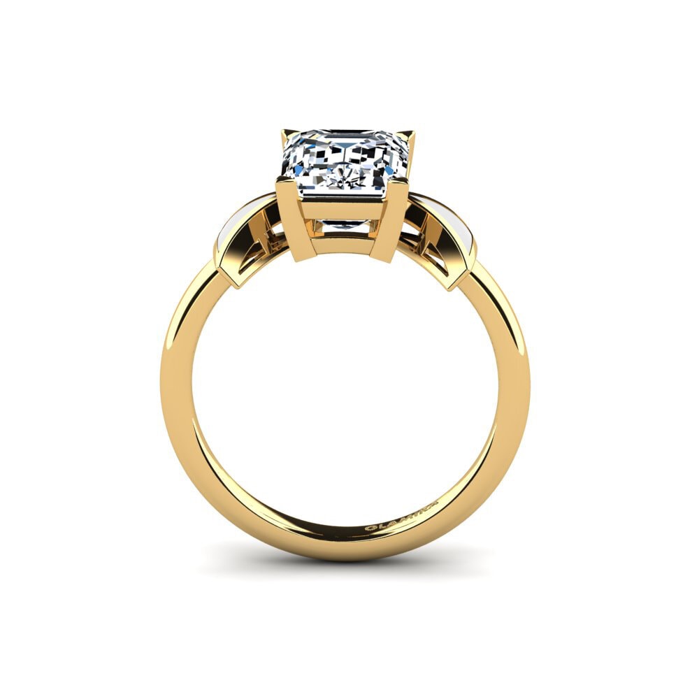 Gelbgold 375 Verlobungsring Fratina - Emerald