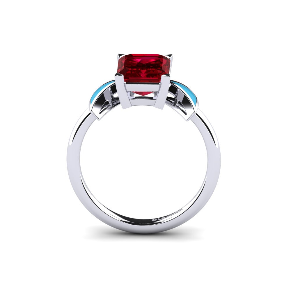 Roter Zirkonia Verlobungsring Fratina - Emerald