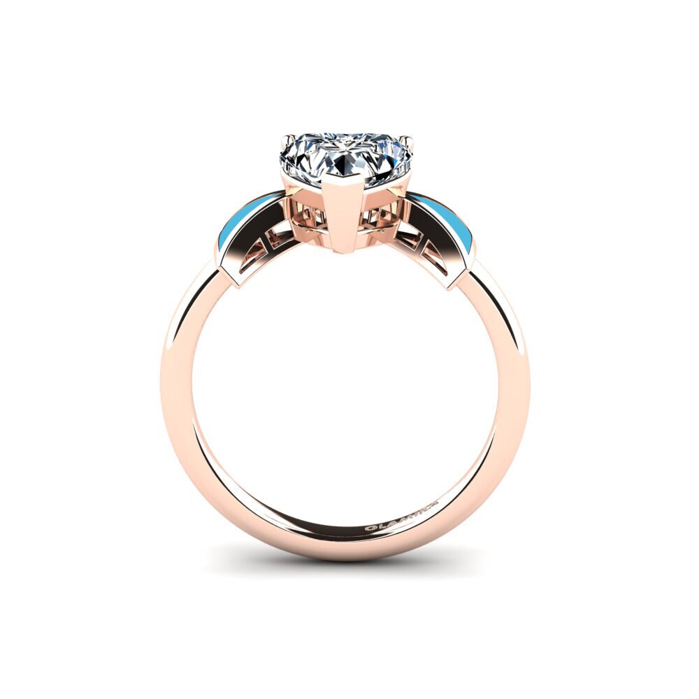 Rotgold 375 Verlobungsring Fratina - Heart