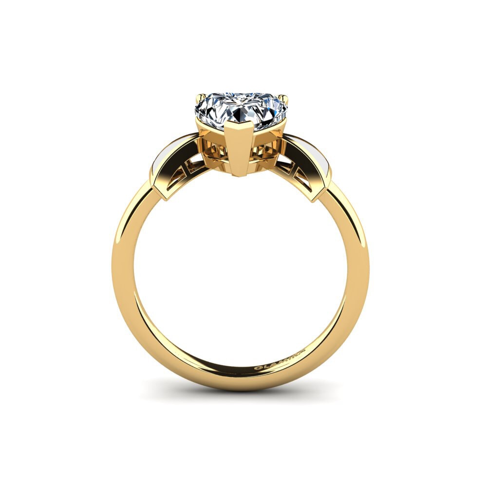 Gelbgold 375 Verlobungsring Fratina - Heart