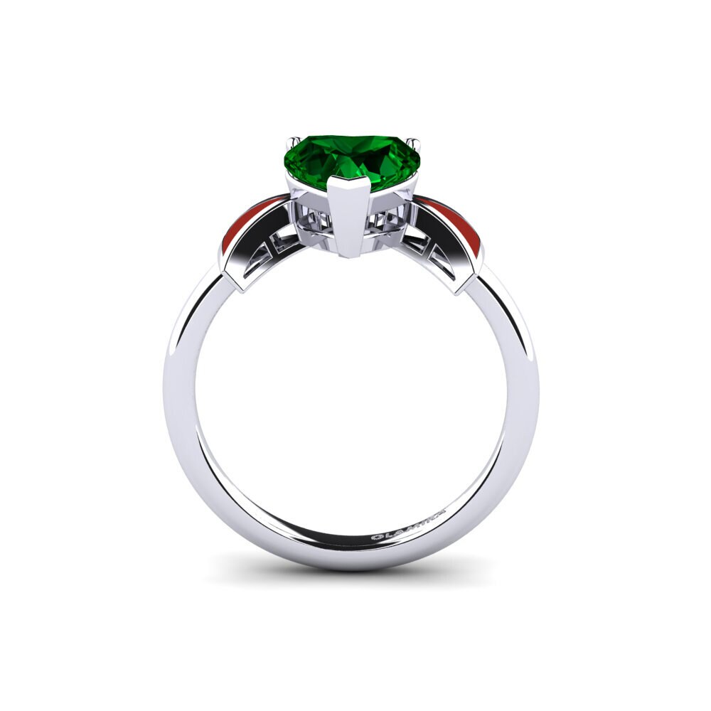 Zircone Vert Bague de fiançailles Fratina - Heart