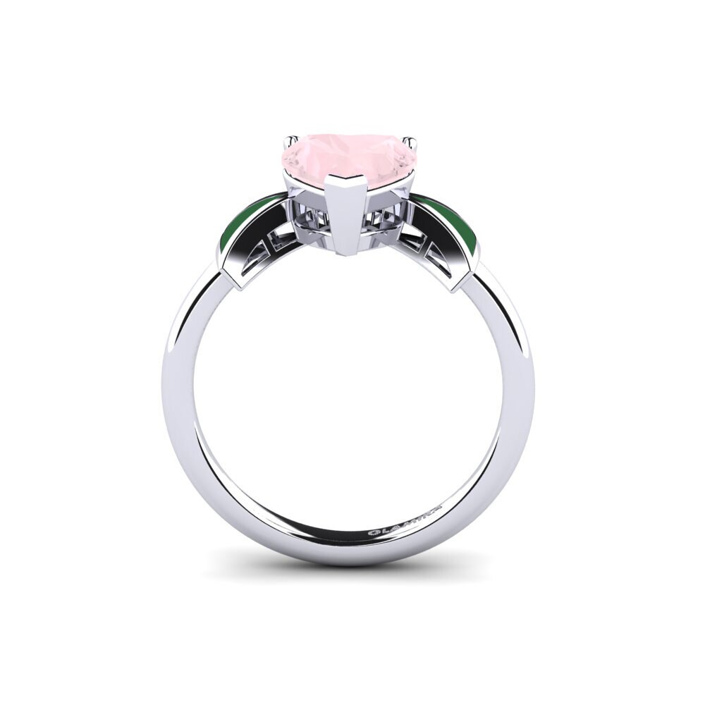 Rosenquarz Verlobungsring Fratina - Heart