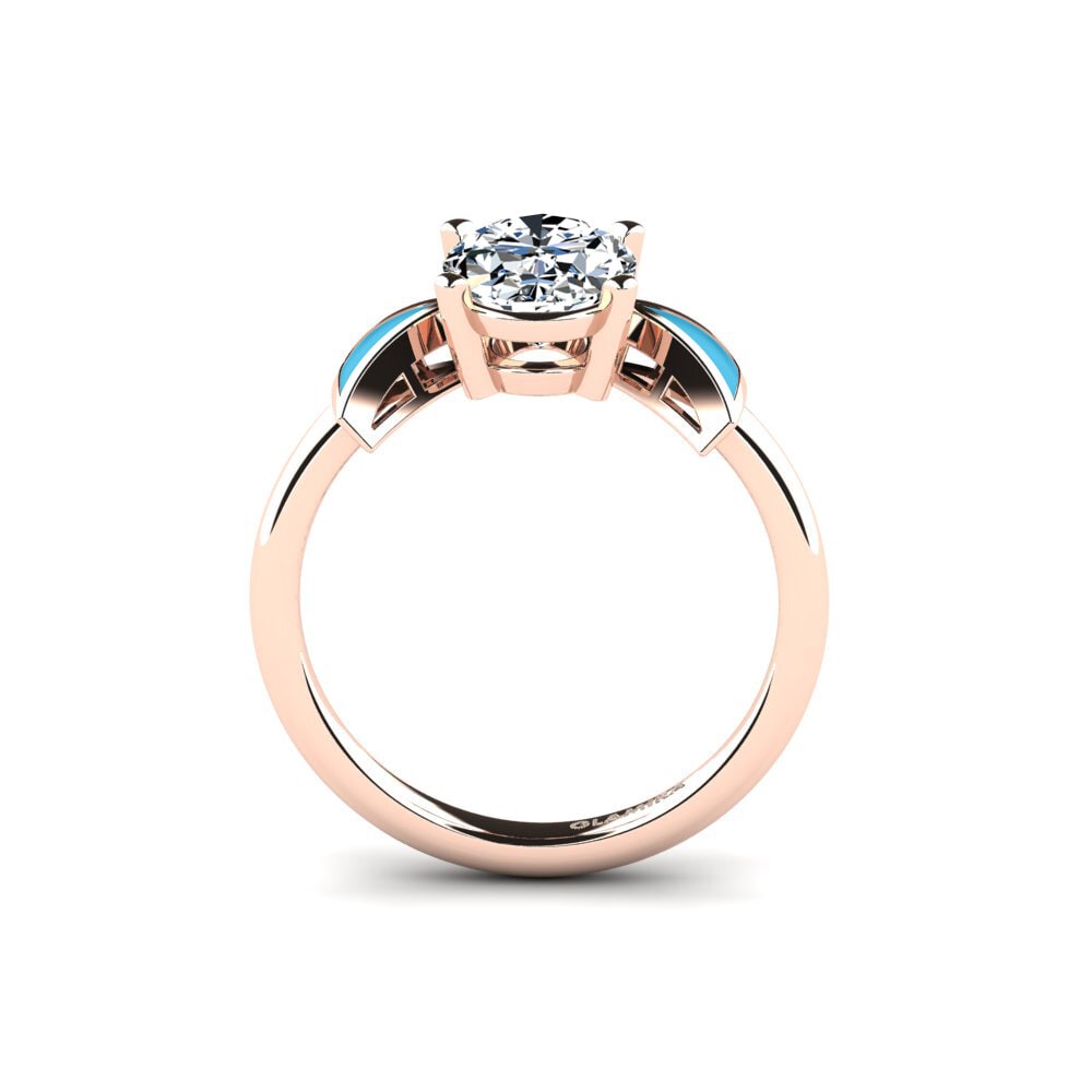 Rotgold 375 Verlobungsring Fratina - Oval