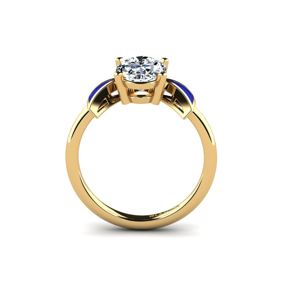 Gelbgold 585 Verlobungsring Fratina - Oval