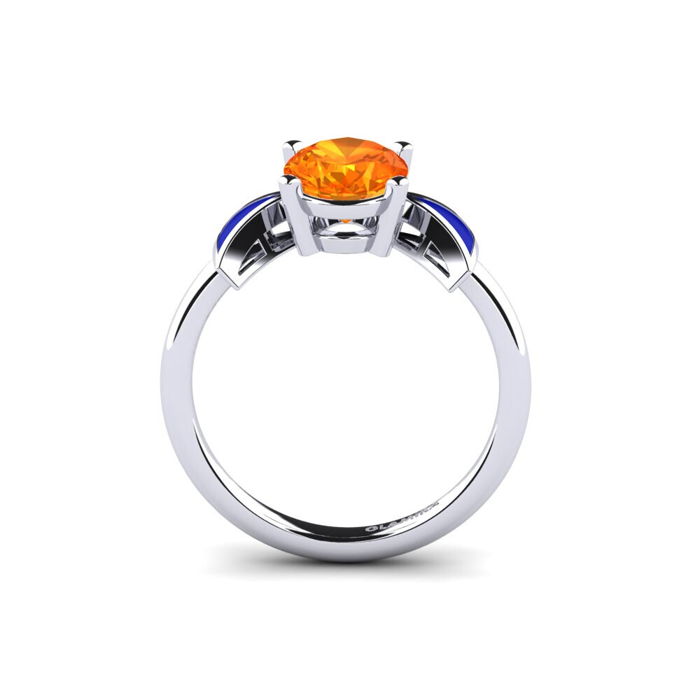 Saphir orange Bague de fiançailles Fratina - Oval
