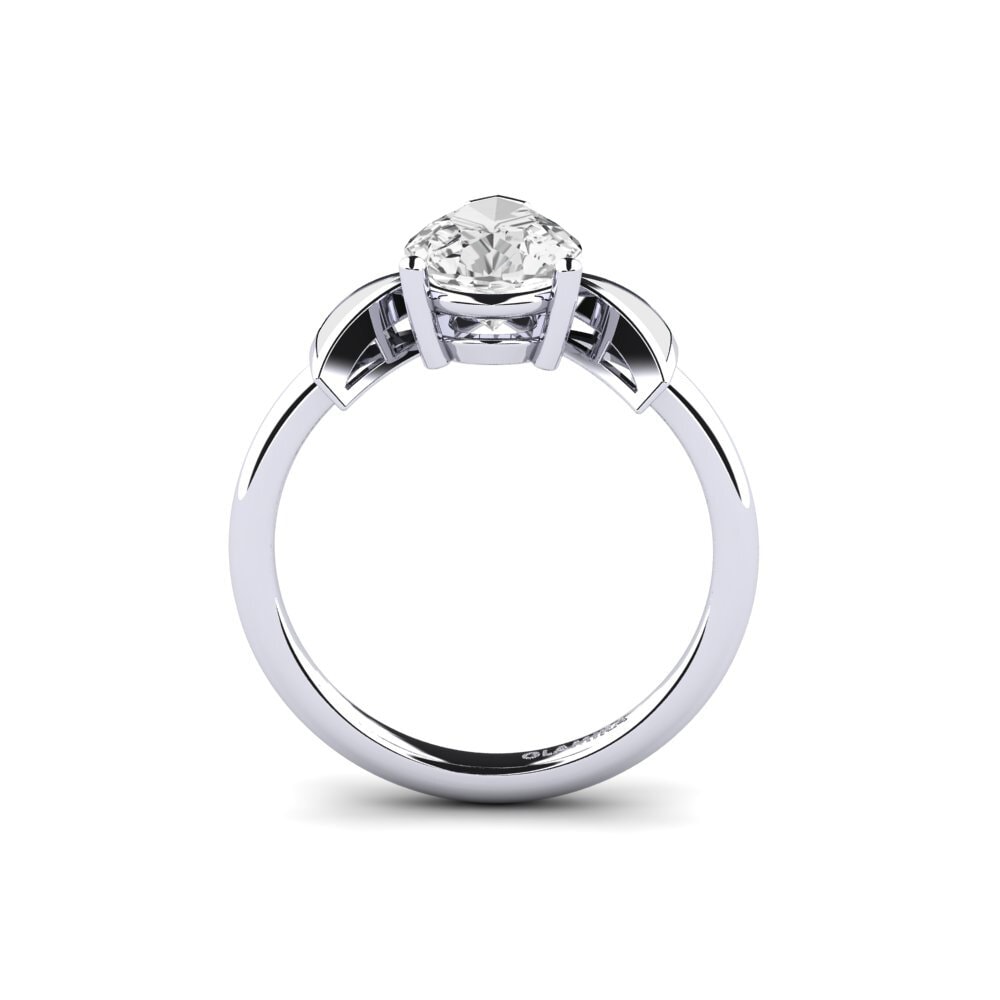 Weißer Saphir Verlobungsring Fratina - Pear