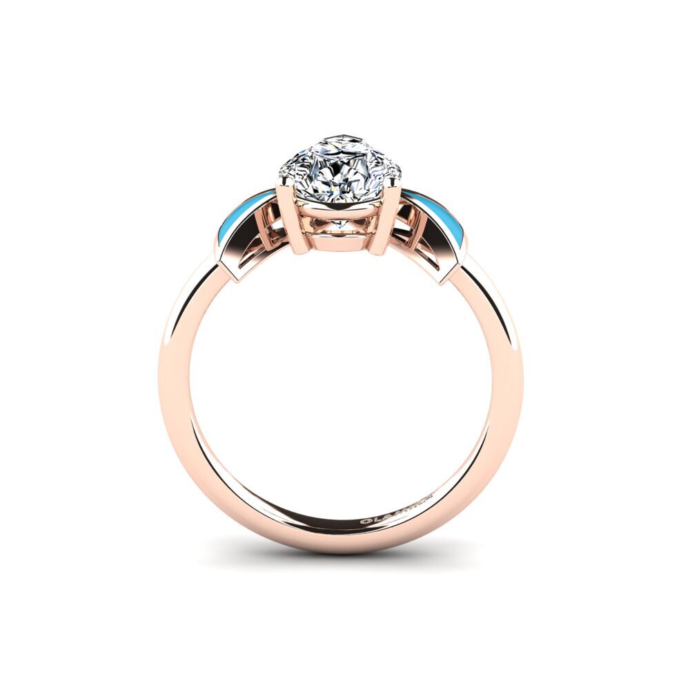 Rotgold 375 Verlobungsring Fratina - Pear