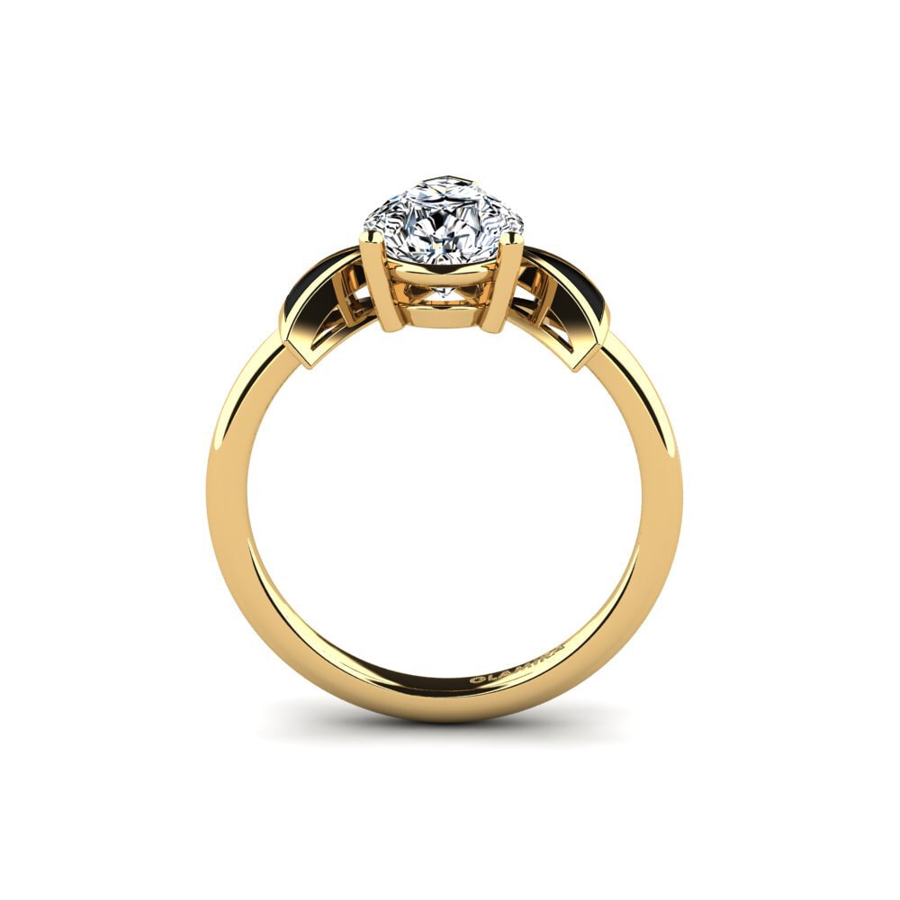 Gelbgold 585 Verlobungsring Fratina - Pear