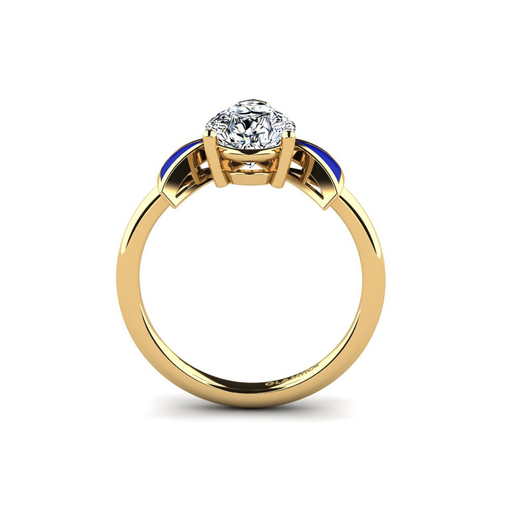 Gelbgold 585 Verlobungsring Fratina - Pear