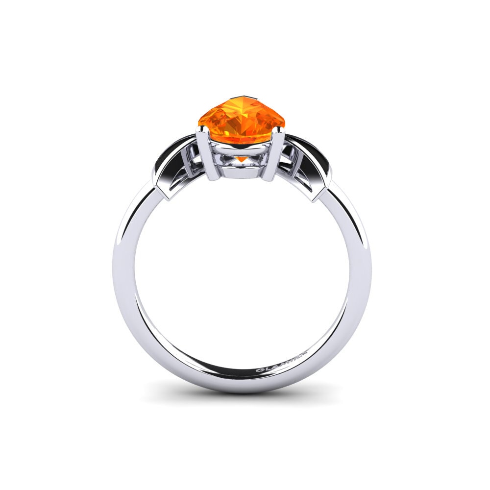 Orangefarbener Saphir Verlobungsring Fratina - Pear