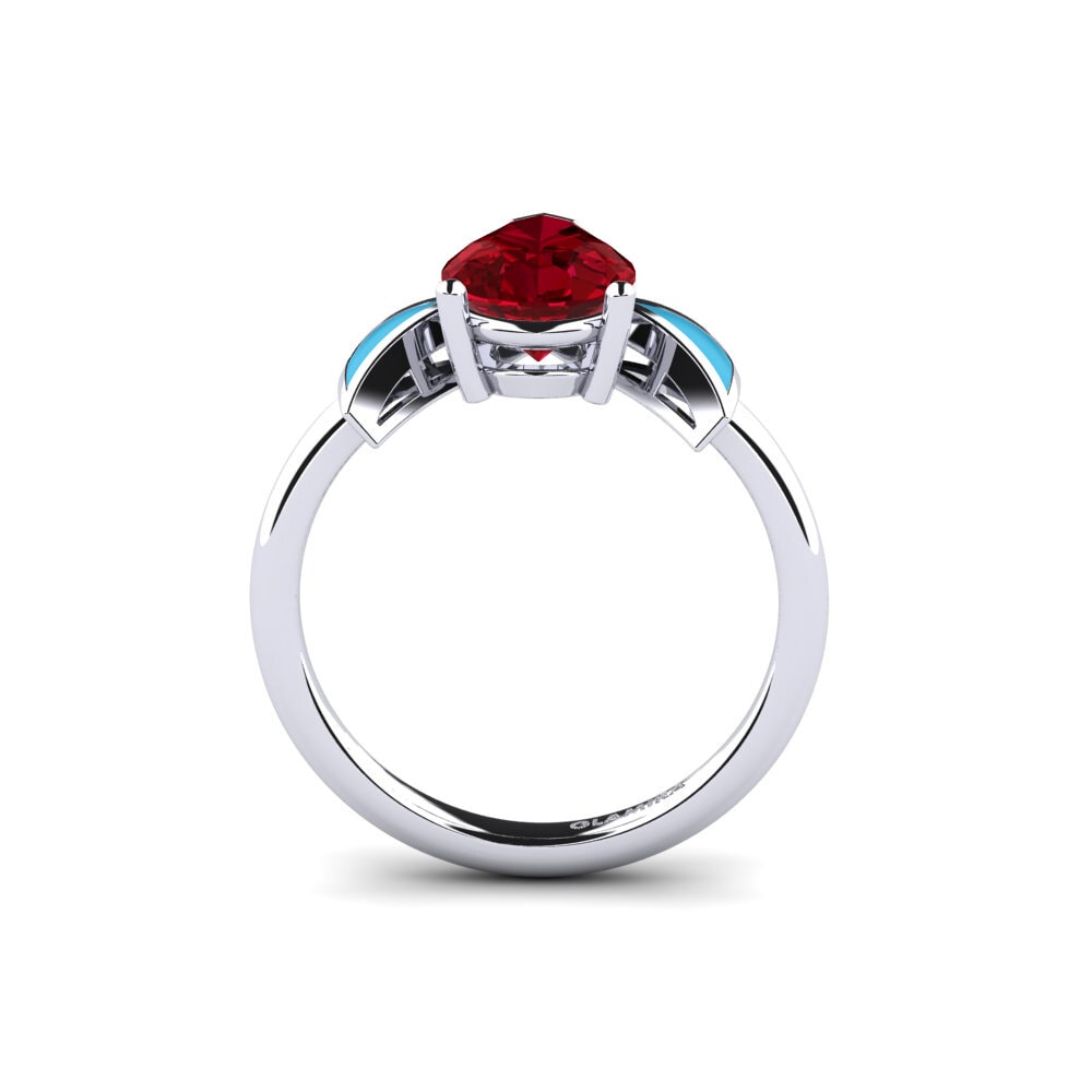 Roter Zirkonia Verlobungsring Fratina - Pear