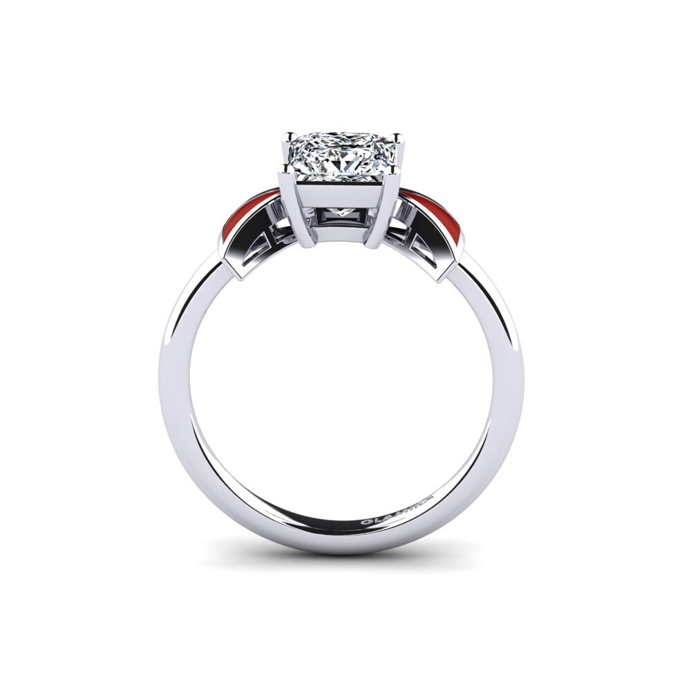 Argent Blanc Bague de fiançailles Fratina - Princess