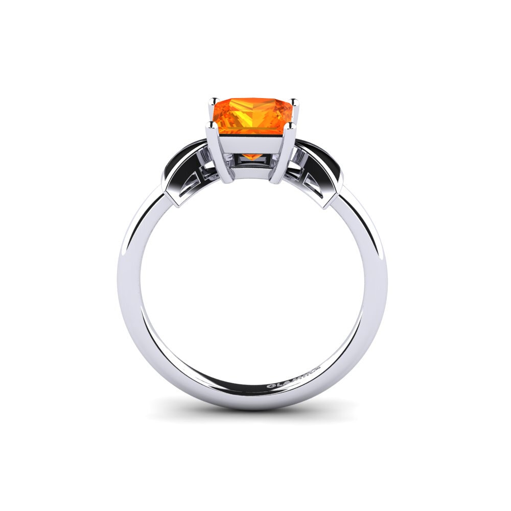 Orangefarbener Saphir Verlobungsring Fratina - Princess