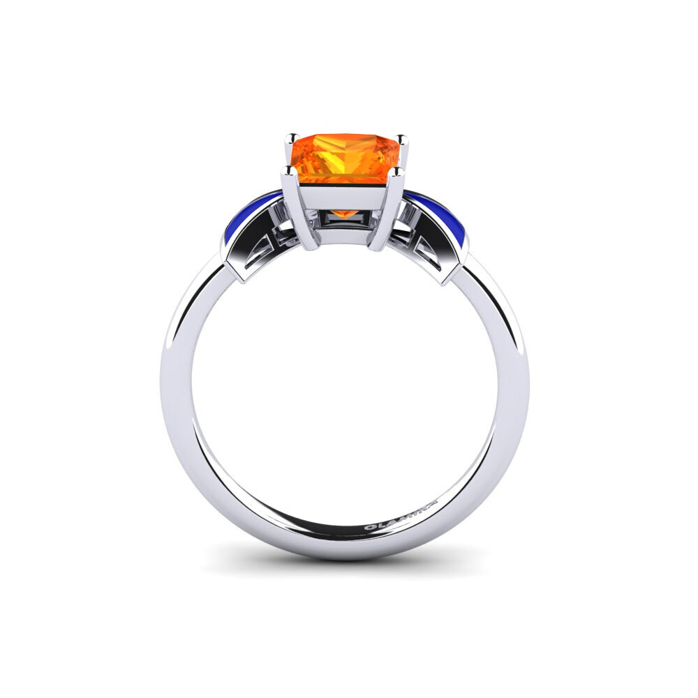 Saphir orange Bague de fiançailles Fratina - Princess