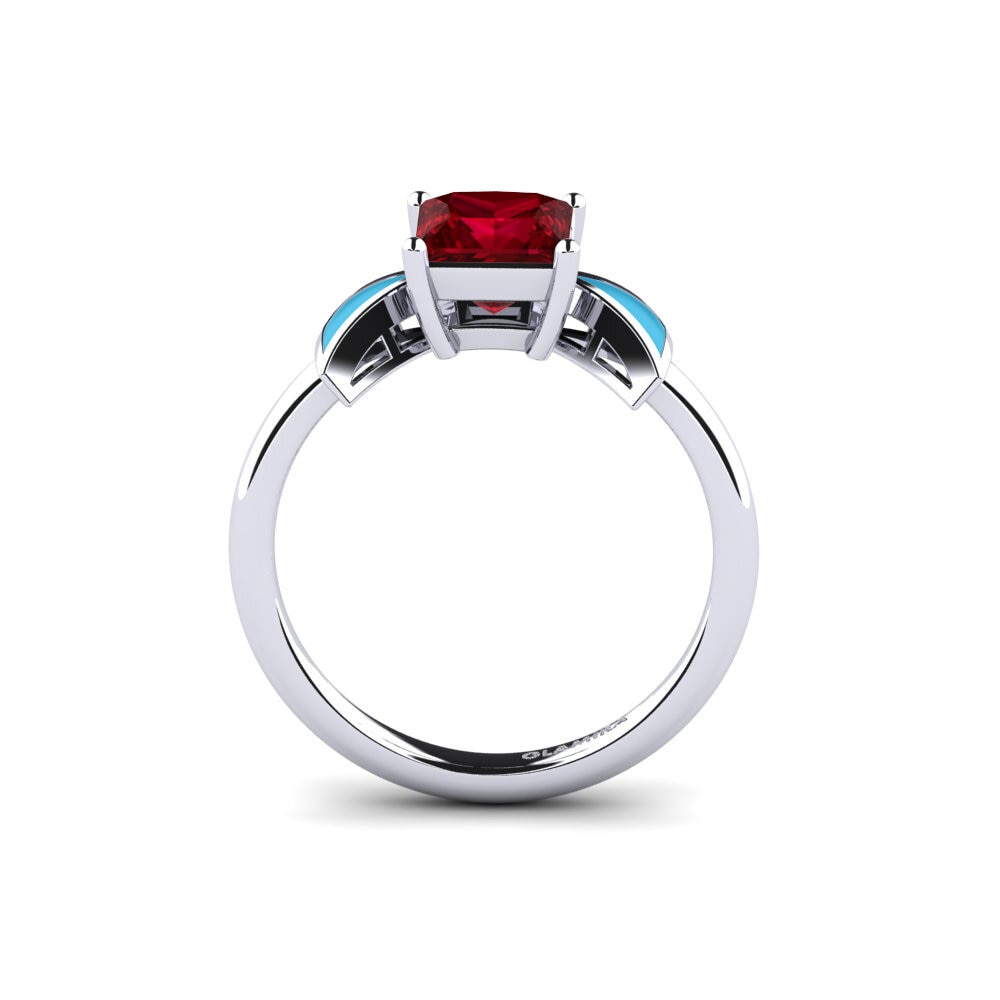 Roter Zirkonia Verlobungsring Fratina - Princess