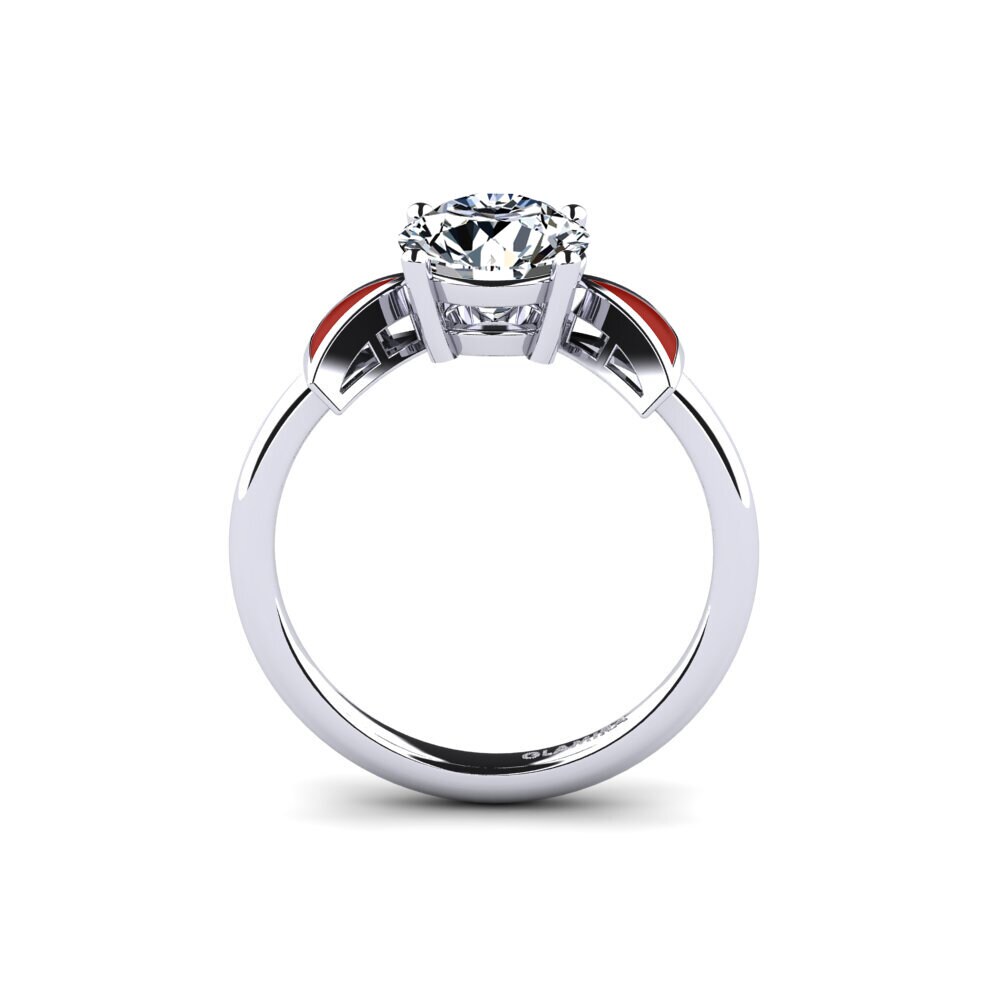 Argent Blanc Bague de fiançailles Fratina - Round