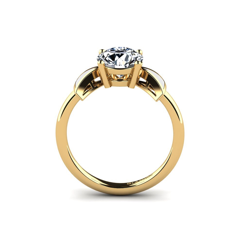 Gelbgold 375 Verlobungsring Fratina - Round
