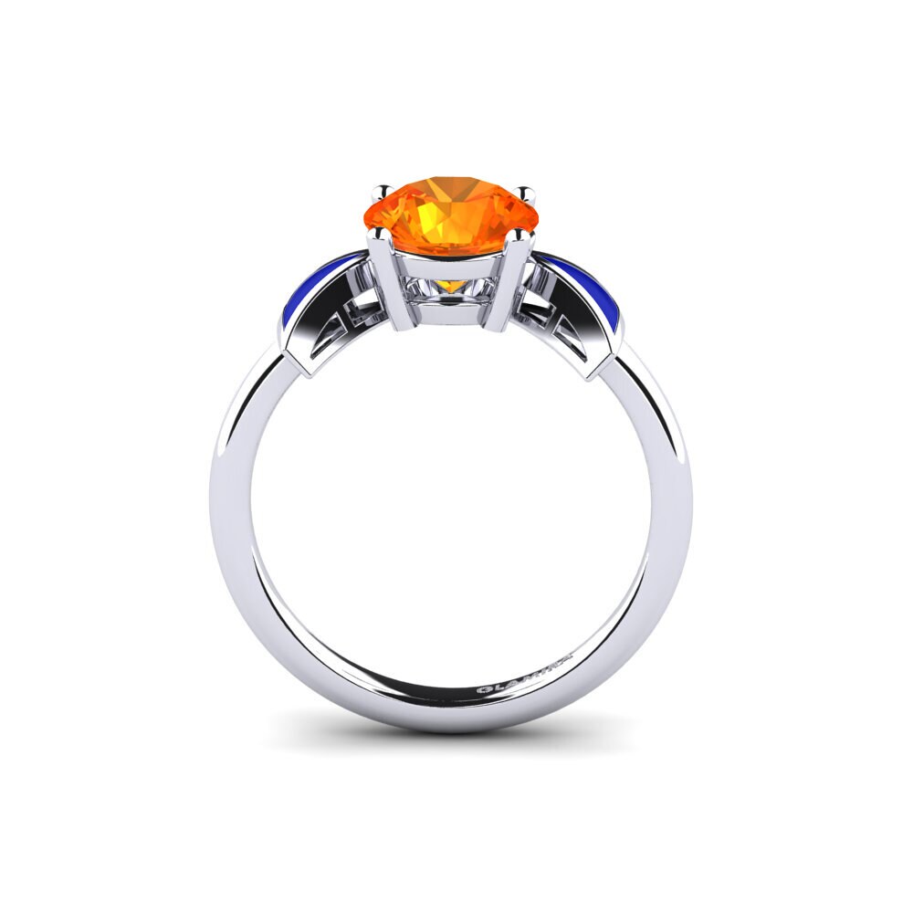 Saphir orange Bague de fiançailles Fratina - Round