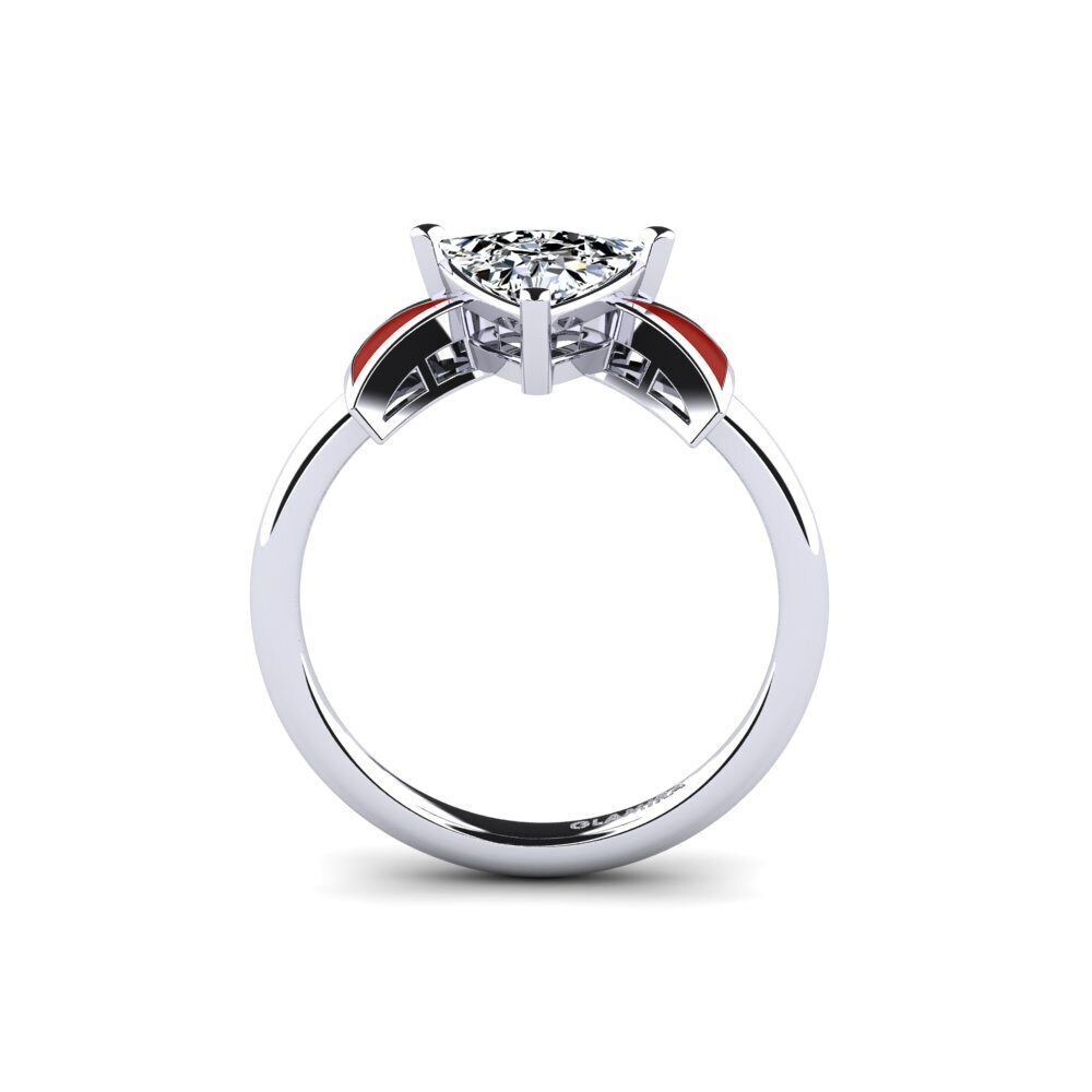 Argent Blanc Bague de fiançailles Fratina - Trillion