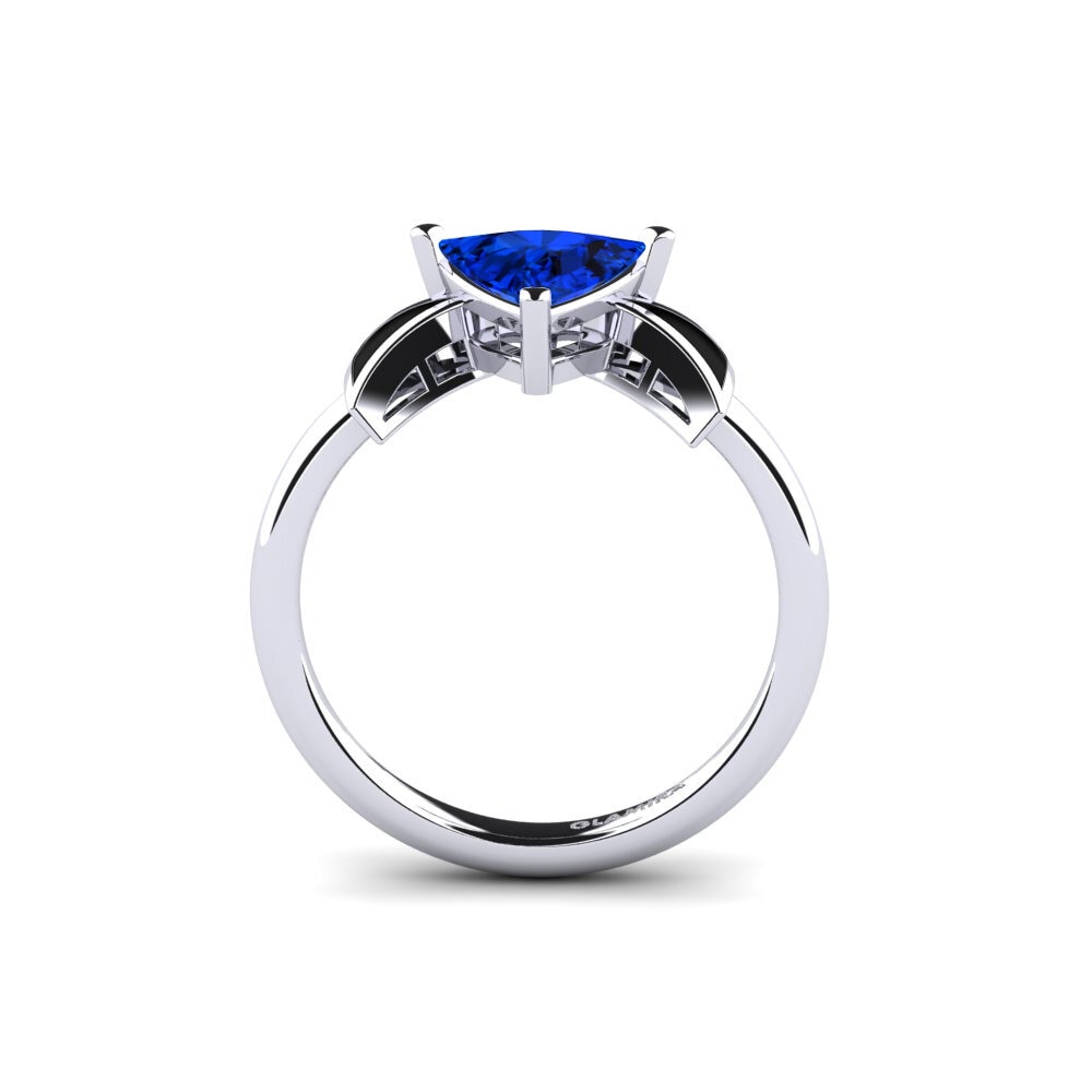 Trillion Sapphire (Lab Created) Engagement Ring Fratina - Trillion