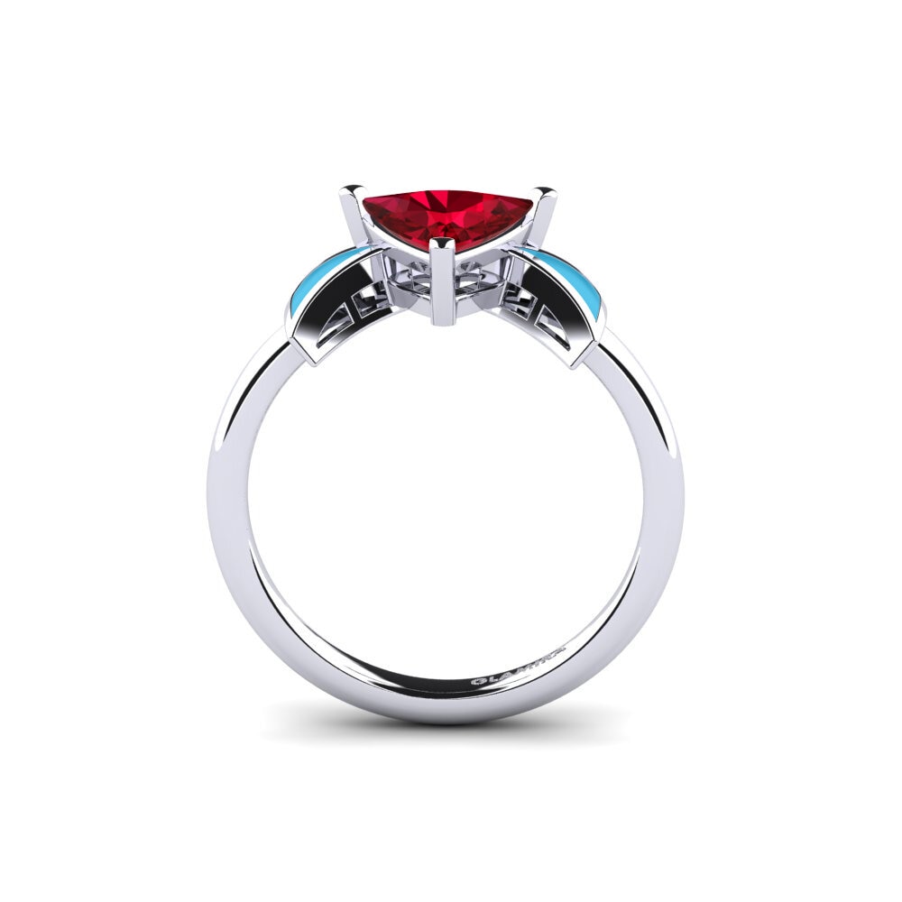 Roter Zirkonia Verlobungsring Fratina - Trillion
