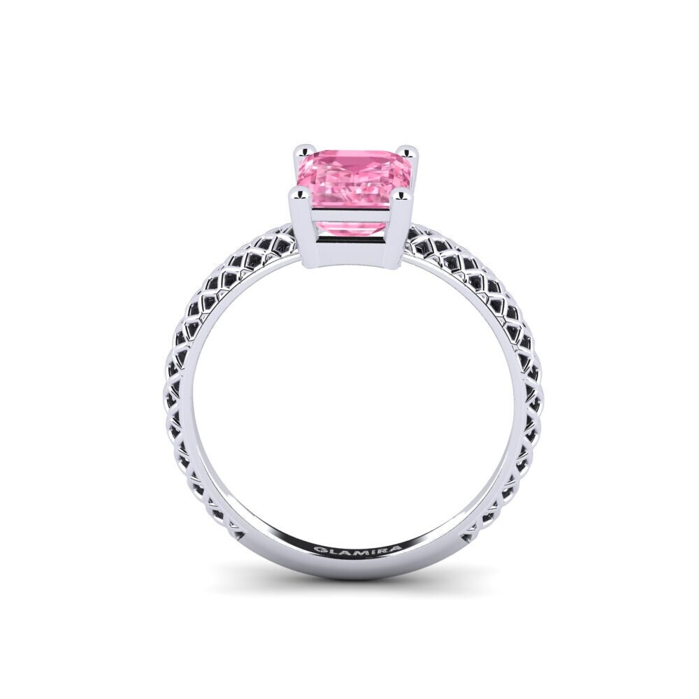 Zafiro Rosado Anillo de compromiso Weliach Emerald