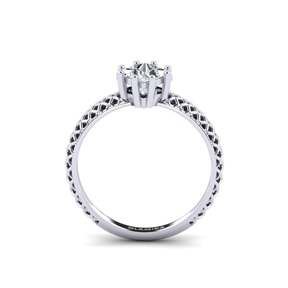 Circón Blanco Anillo de compromiso Weliach Princess