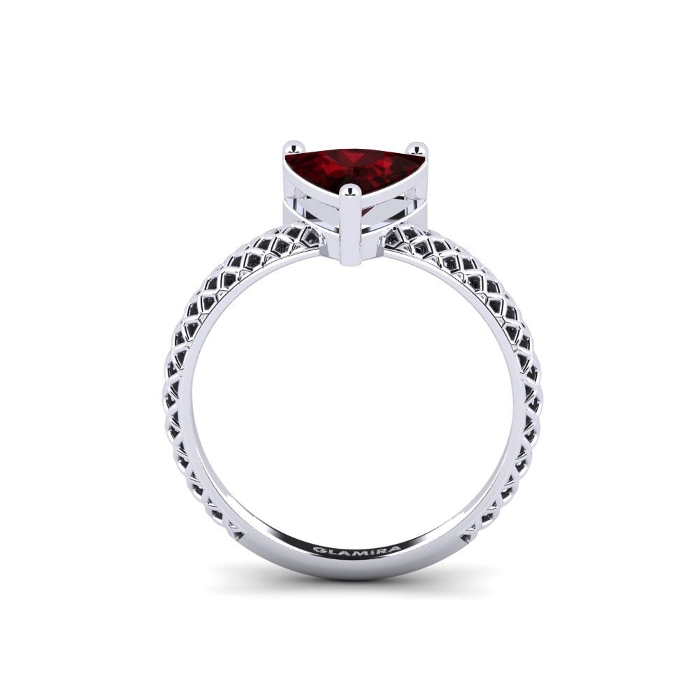 Trillion Garnet Engagement Ring Weliach Trillion