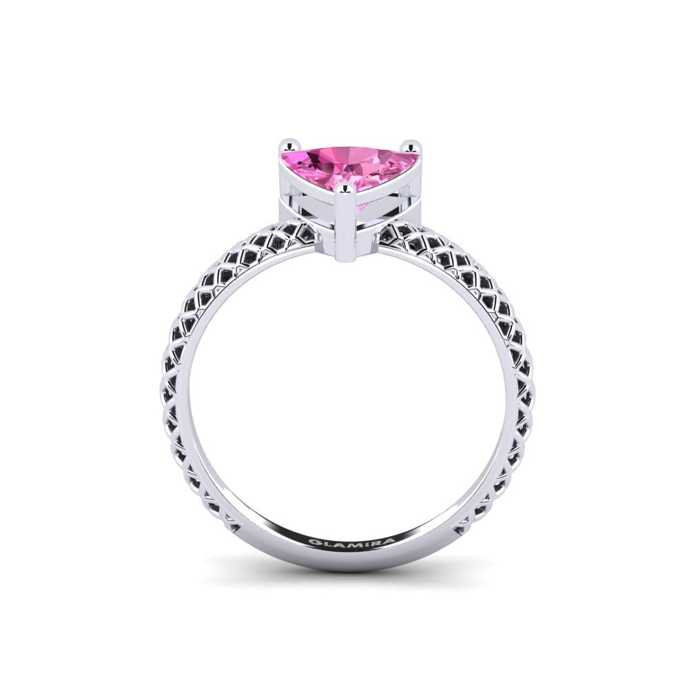 Trillion Pink Topaz Engagement Ring Weliach Trillion
