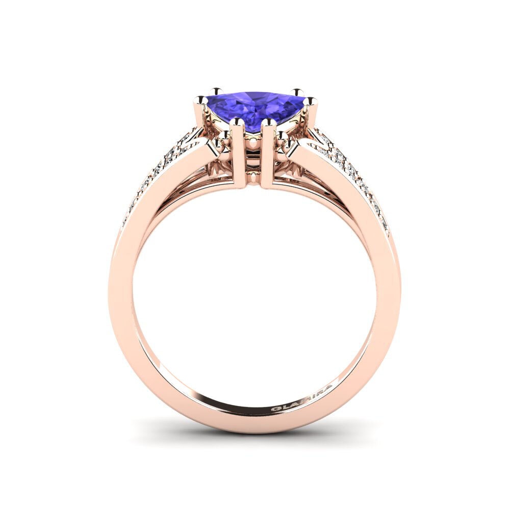 Trillion Tanzanite Engagement Ring Larboad - Trillion