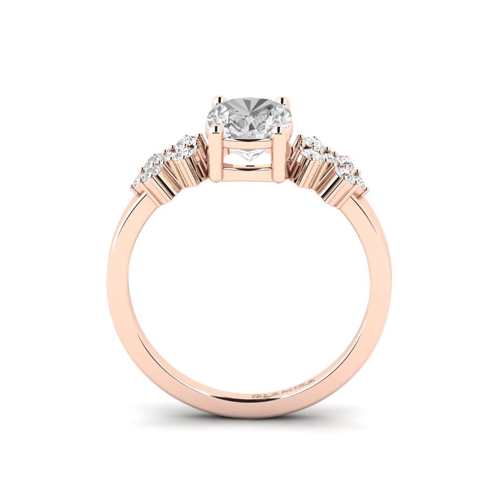 Zafiro blanco Anillo de compromiso List - Cushion