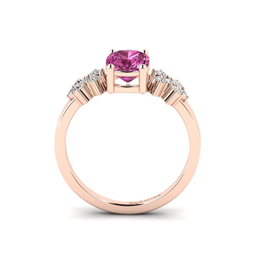 Topacio Rosa Anillo de compromiso List - Cushion