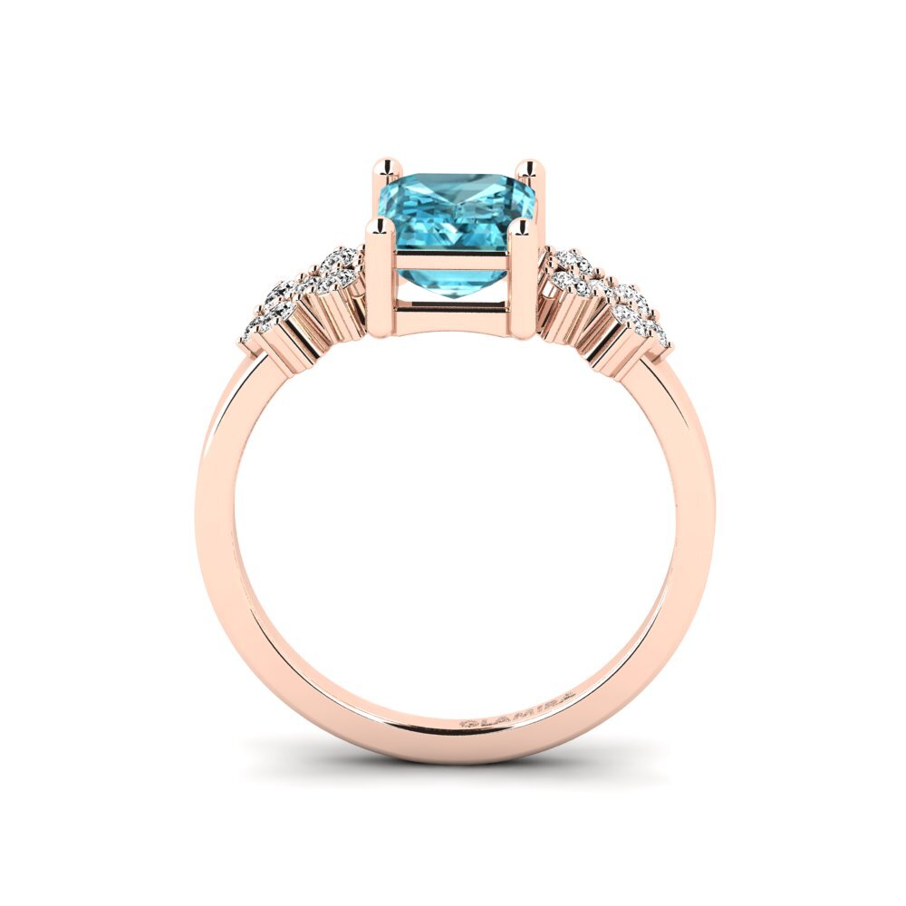 Blue Zircon Engagement Ring List - Emerald