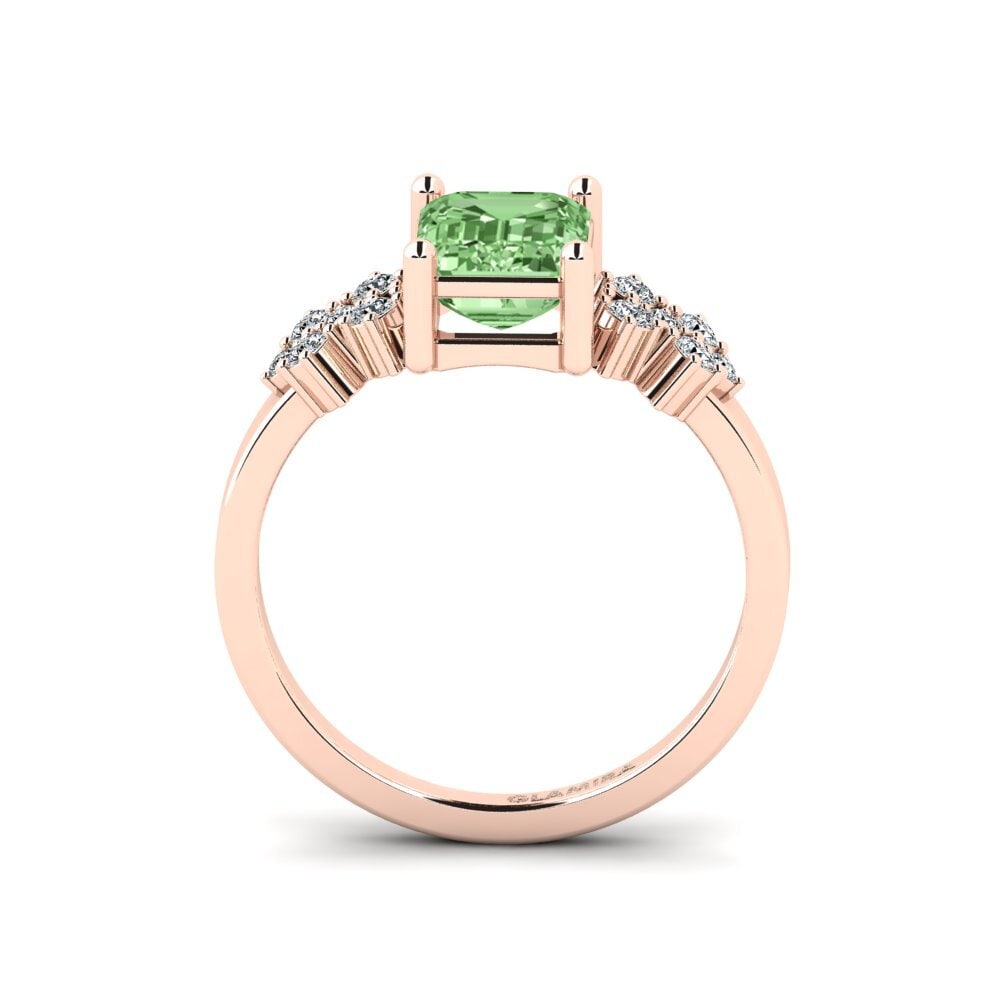 Diamante Verde Anillo de compromiso List - Emerald