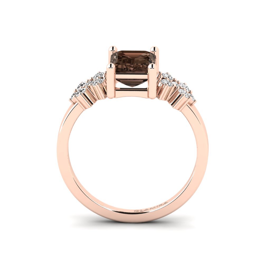 Smoky Quartz Engagement Ring List - Emerald