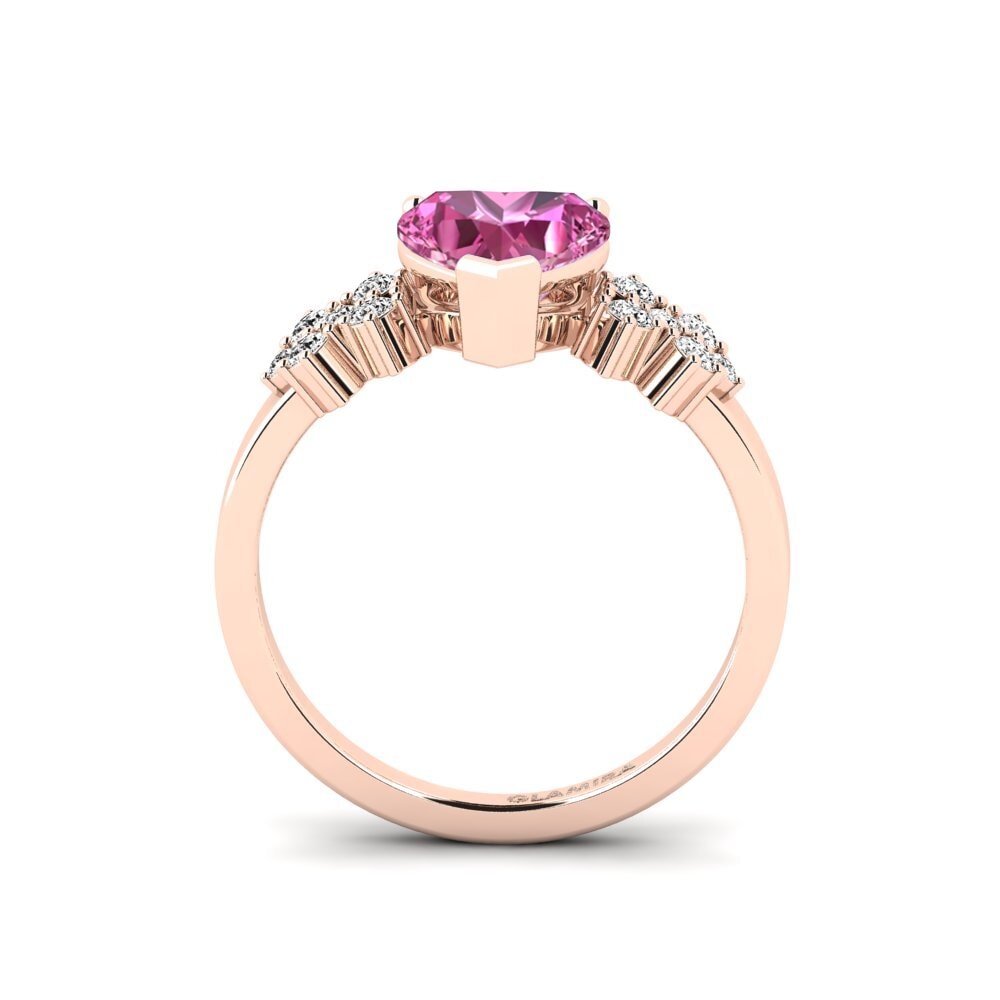 Topacio Rosa Anillo de compromiso List - Heart