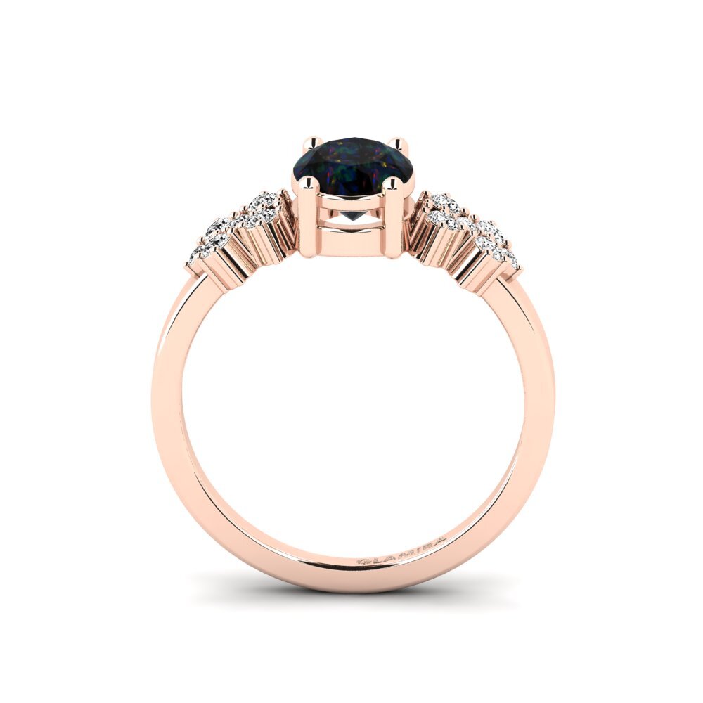Black Opal Engagement Ring List - Oval