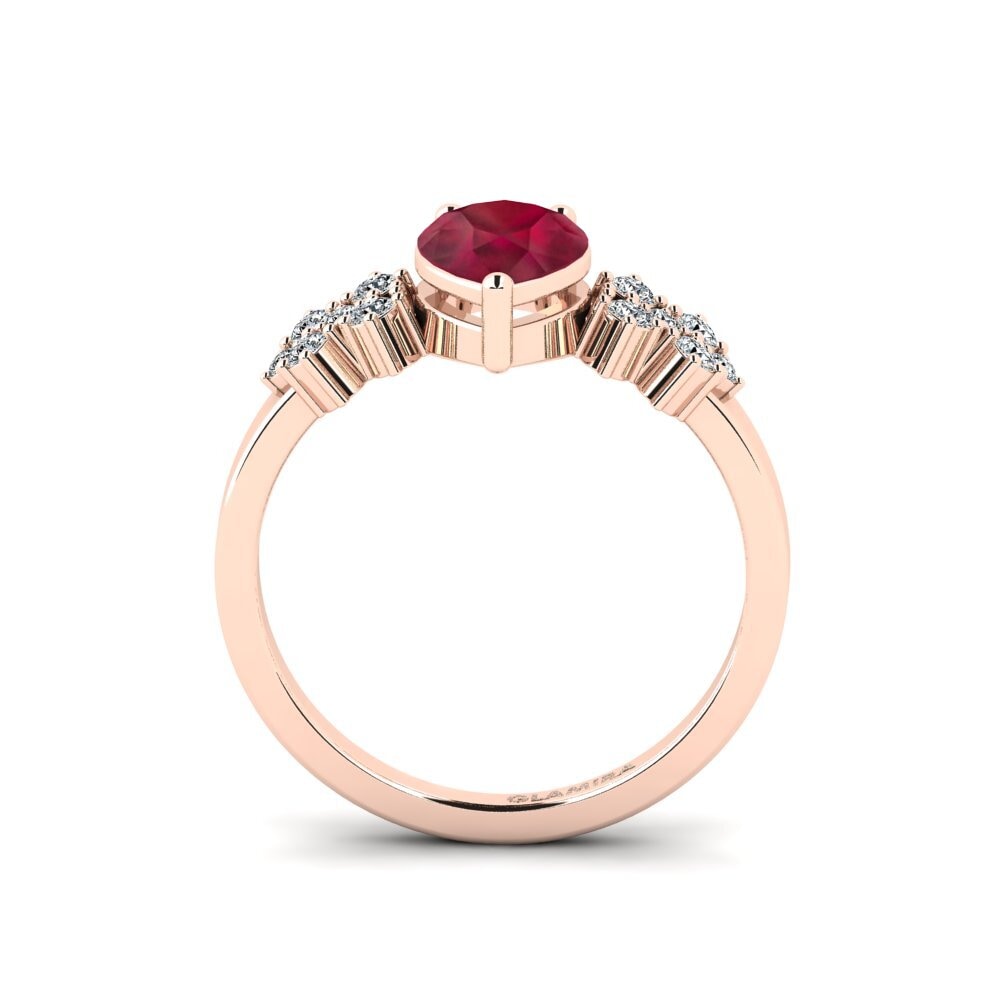 Ruby Engagement Ring List - Pear