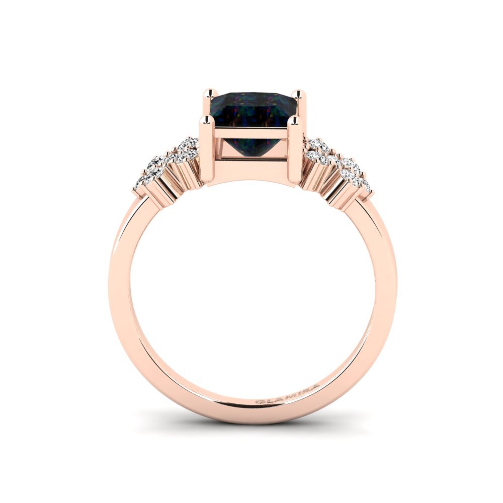 Black Opal Engagement Ring List - Princess
