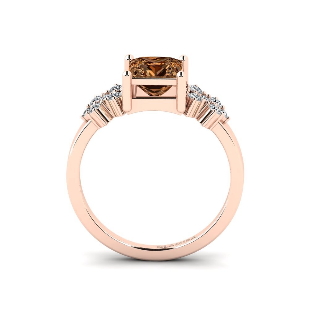 Brown Diamond Engagement Ring List - Princess