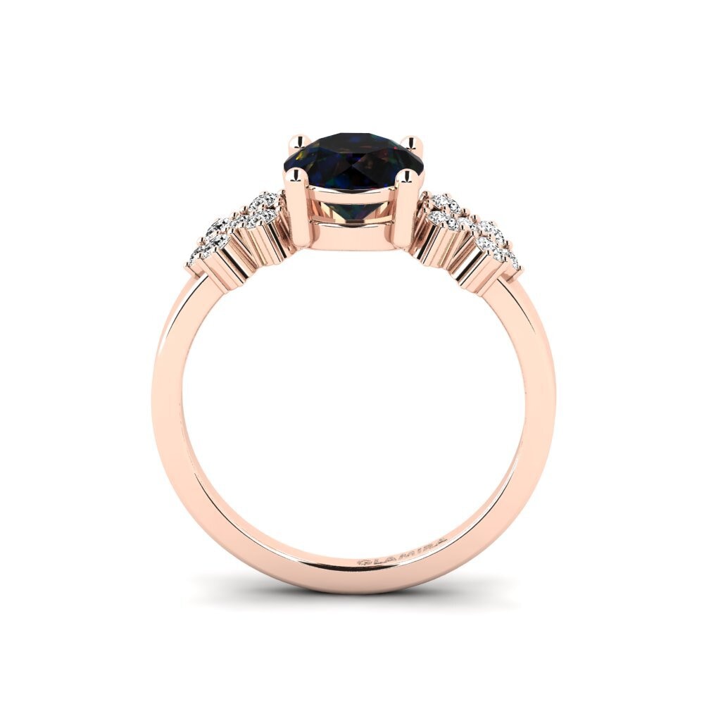Black Opal Engagement Ring List - Round