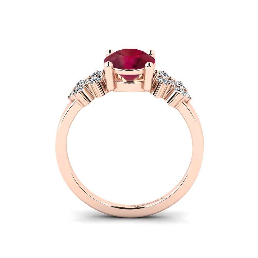 Ruby Engagement Ring List - Round