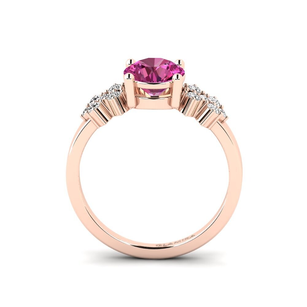 Topacio Rosa Anillo de compromiso List - Round
