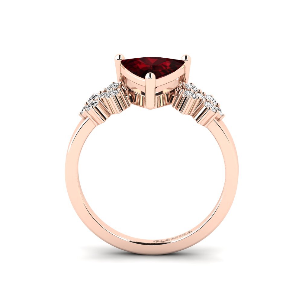 Trillion Garnet Engagement Ring List - Trillion