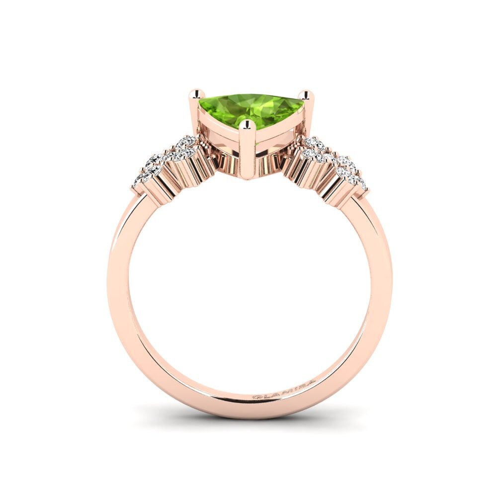 Trillion Peridot Engagement Ring List - Trillion