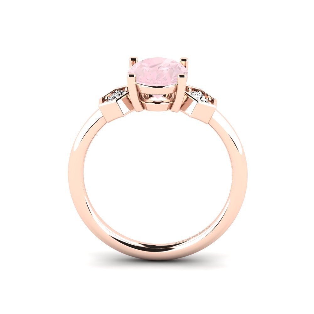 Rose Quartz Engagement Ring Logo - Oval