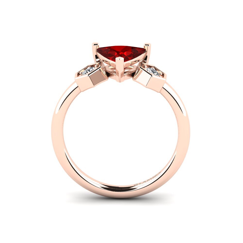 Trillion Ruby (Lab Created) Engagement Ring Logo - Trillion