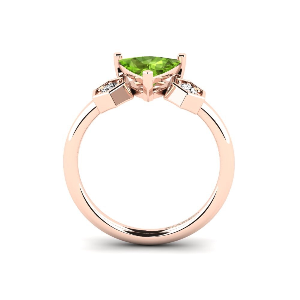 Trillion Peridot Engagement Ring Logo - Trillion