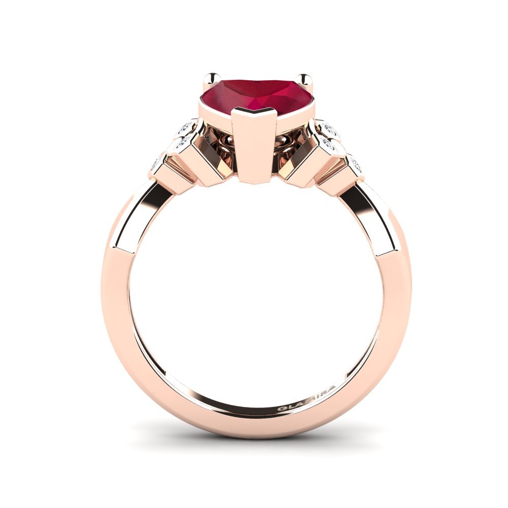 Rubí Anillo de compromiso Neties - Heart